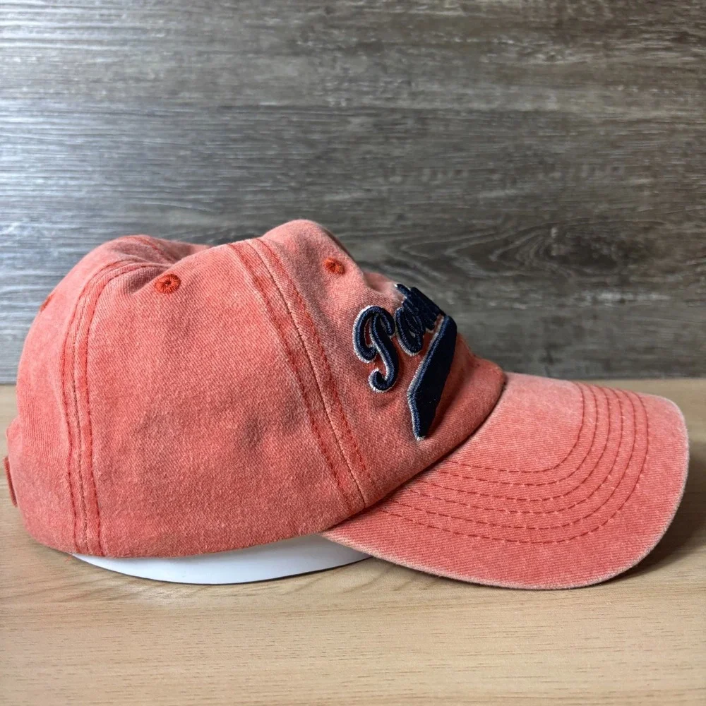 Portugal Hat Cap Strap Back Orange Vintage Wash Outdoors Adjustable